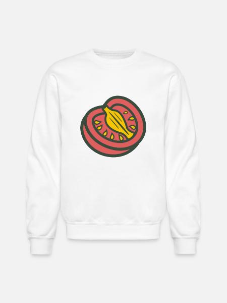 Tomato Sliced - Unisex Crewneck Sweatshirt - white