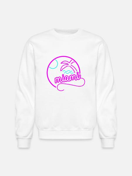 miami 001 - Unisex Crewneck Sweatshirt - white