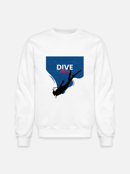 Dive More - Unisex Crewneck Sweatshirt - white