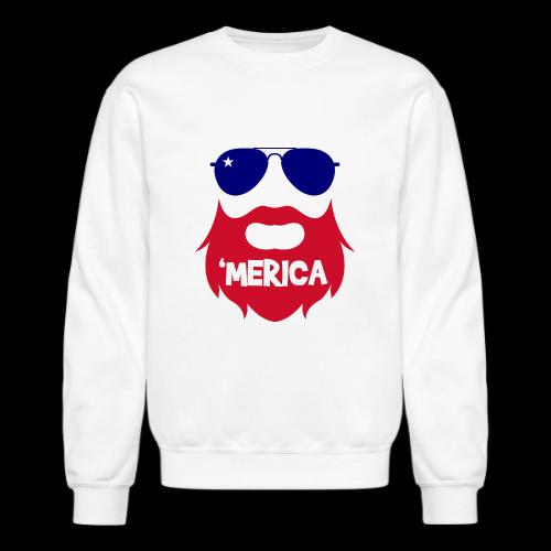 Bearded 'Merica - Unisex Crewneck Sweatshirt