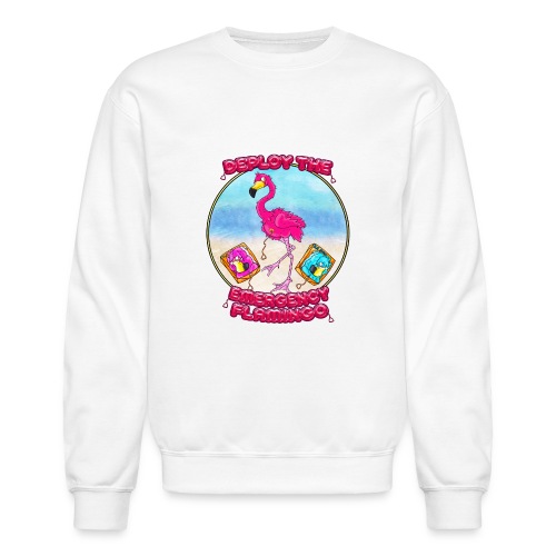 Emergency Flamingo - Unisex Crewneck Sweatshirt
