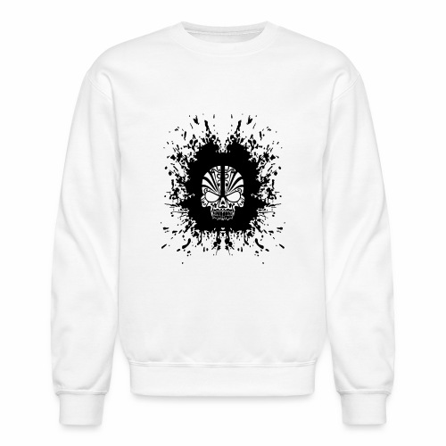 Demon Skull Tribal Tattoo Dot Skull Gift Ideas - Unisex Crewneck Sweatshirt