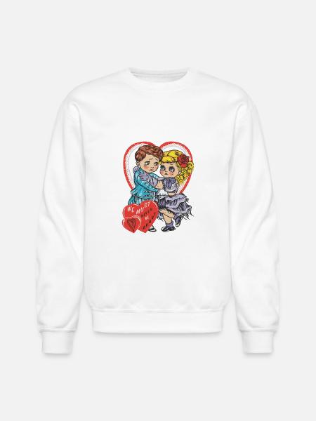 we must never be apart - Unisex Crewneck Sweatshirt - white