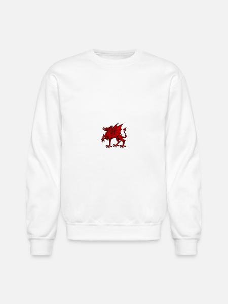 Wales dragon - Unisex Crewneck Sweatshirt - white