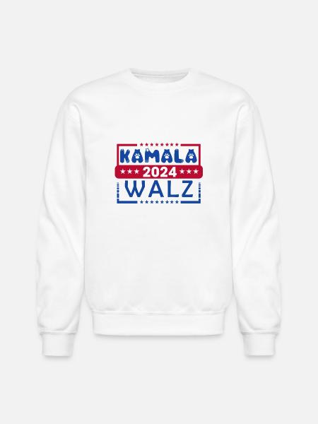 Kamala Waltz - Unisex Crewneck Sweatshirt - white