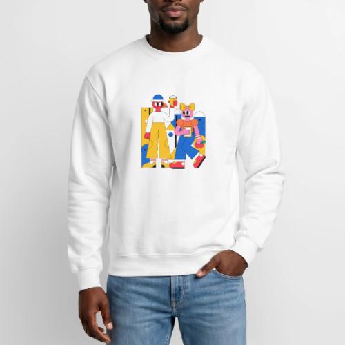 Bold Geometric Duo Pop Art - Unisex Crewneck Sweatshirt