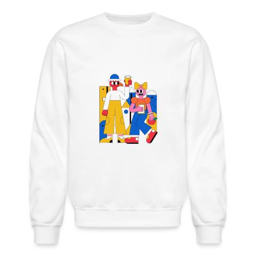 Bold Geometric Duo Pop Art - Unisex Crewneck Sweatshirt