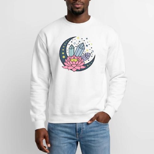 Half A Moon, Healing Crystals Lotus Flower - Unisex Crewneck Sweatshirt