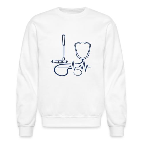 Golf Heartbeat EKG - Medical Pro Gift Tee - Unisex Crewneck Sweatshirt
