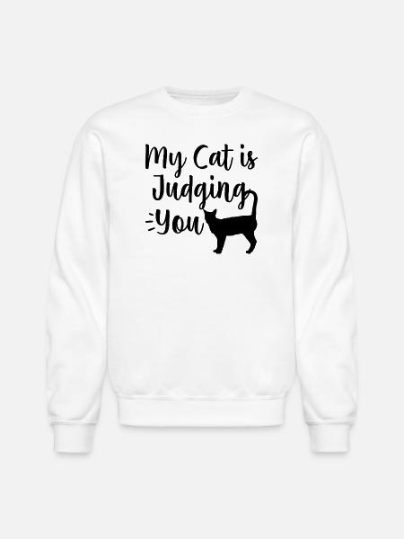 Funny Cat - Unisex Crewneck Sweatshirt - white
