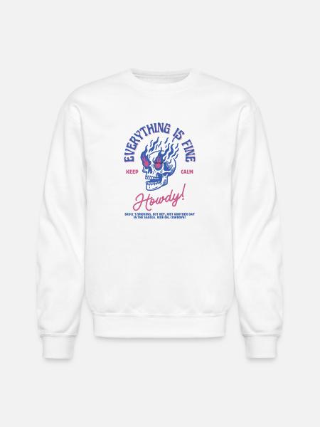 everything is fine - Unisex Crewneck Sweatshirt - white