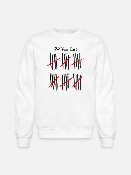Crossed Tally Minimalism - Unisex Crewneck Sweatshirt - white