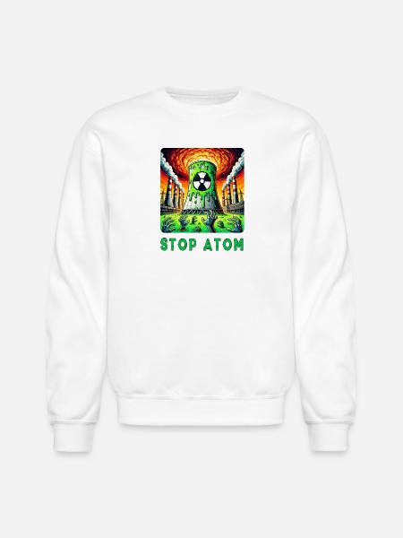 Stop Atom - Radioactive Nightmare - Unisex Crewneck Sweatshirt - white