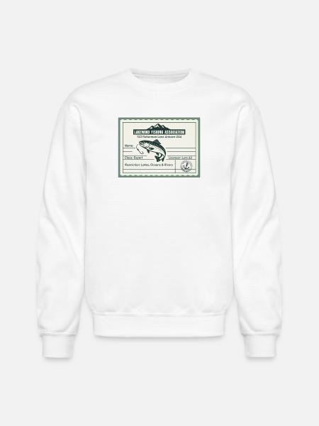 Fishing License PR - Unisex Crewneck Sweatshirt - white