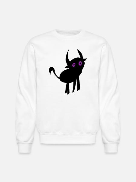 Whimsical Alien Face Design - Unisex Crewneck Sweatshirt - white