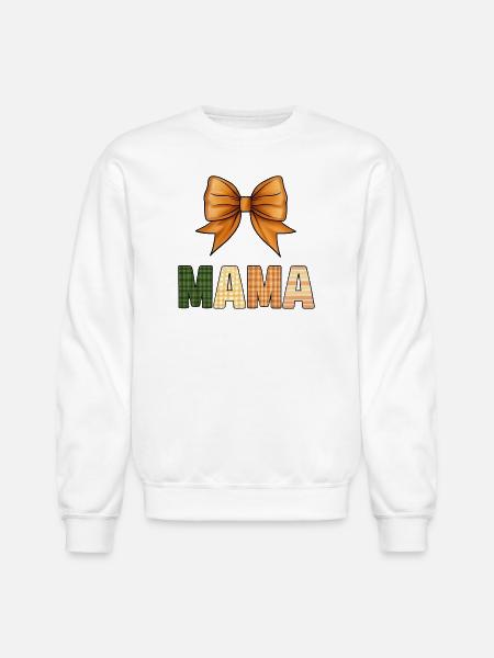 Rustic Gingham Mother Design - Unisex Crewneck Sweatshirt - white
