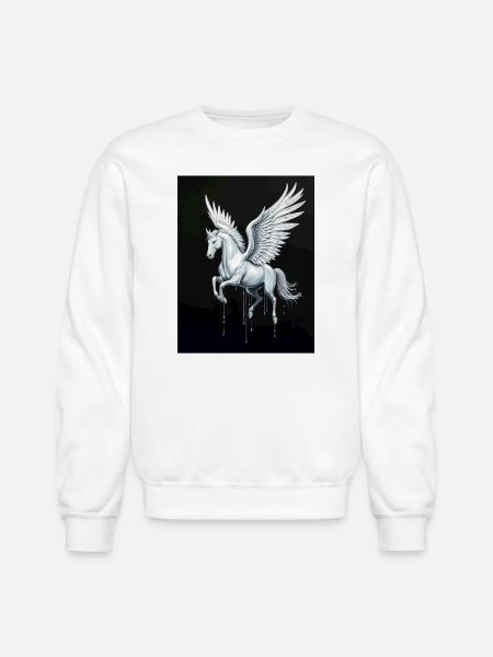 Celestial Pegasus - Unisex Crewneck Sweatshirt - white