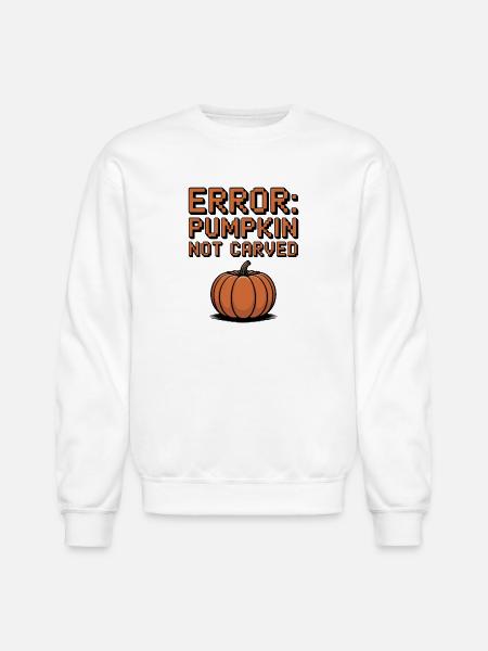 Error: Pumpkin Not Carved - Unisex Crewneck Sweatshirt - white