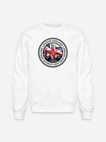 Union Jack London Skyline - Unisex Crewneck Sweatshirt - white