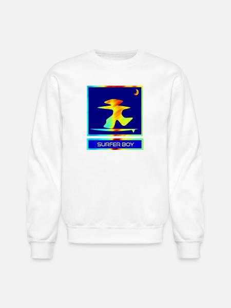 Surfer Boy - Unisex Crewneck Sweatshirt - white
