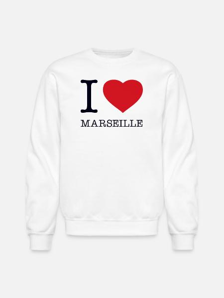I love Marseille - Unisex Crewneck Sweatshirt - white