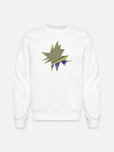 Vibrant Nebula Starburst - Unisex Crewneck Sweatshirt - white