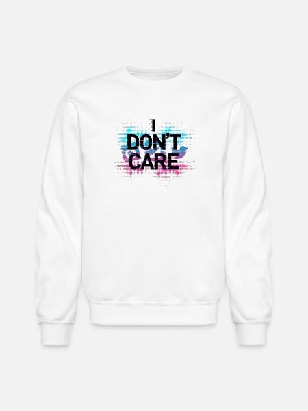 Don't Care Neon Splash - Unisex Crewneck Sweatshirt - white