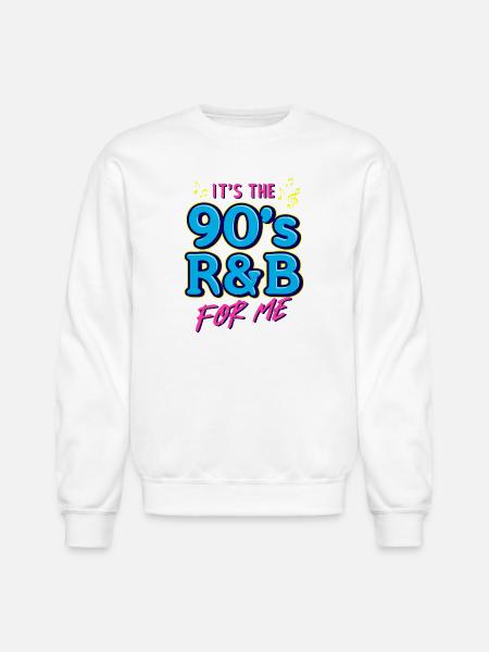 90s R&B Nostalgia RetroTee - Unisex Crewneck Sweatshirt - white