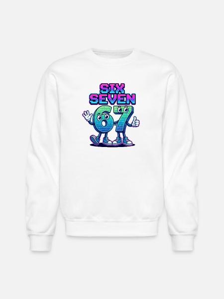 Six Seven 6 7 - Unisex Crewneck Sweatshirt - white