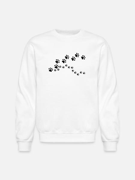 Pawprint Trail - Unisex Crewneck Sweatshirt - white