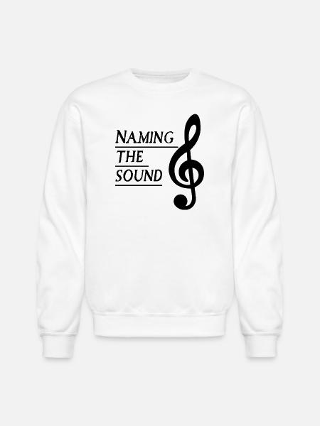 Bold Treble Clef Line Art - Unisex Crewneck Sweatshirt - white