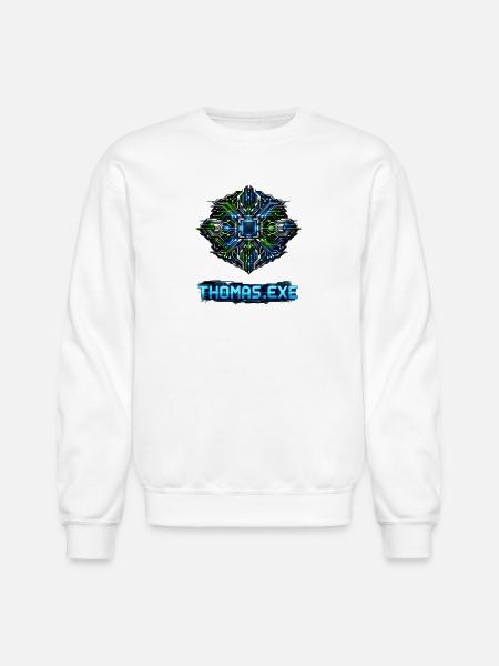 Neon Circuit Emblem - Unisex Crewneck Sweatshirt - white