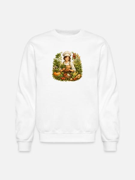 Autumn Harvest Kitchen Charm - Unisex Crewneck Sweatshirt - white