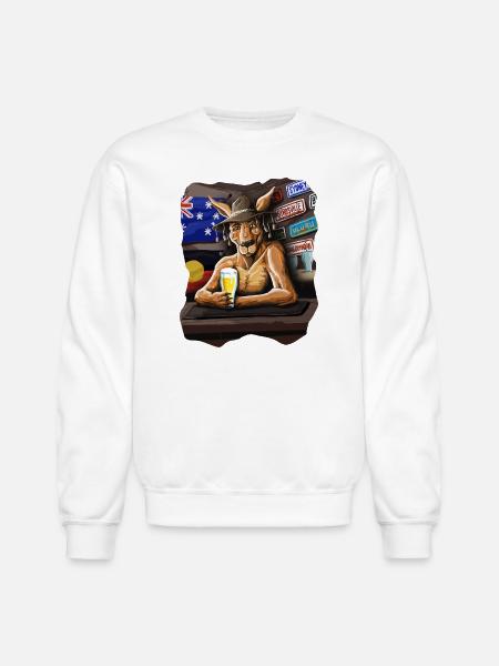 AUSSIE PUB ROO - Unisex Crewneck Sweatshirt - white