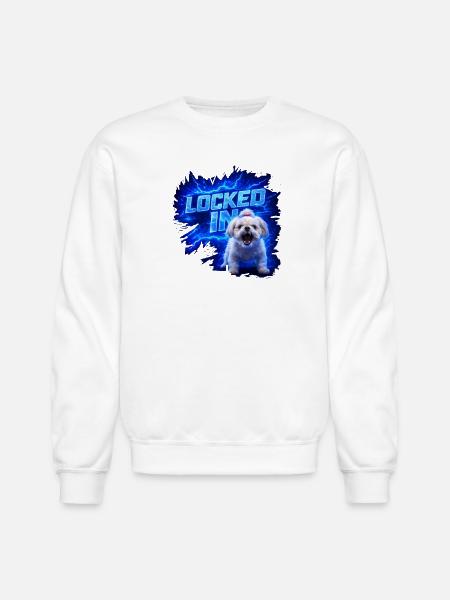 Locked In Pup Power - Unisex Crewneck Sweatshirt - white