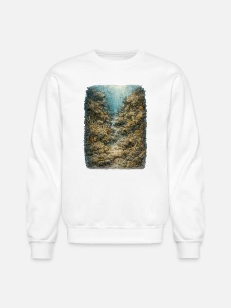 Hidden Ocean Animals - Unisex Crewneck Sweatshirt - white