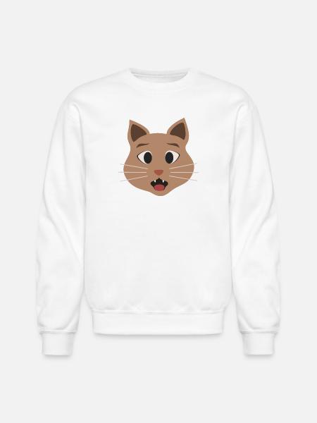 Surprised cat - Unisex Crewneck Sweatshirt - white