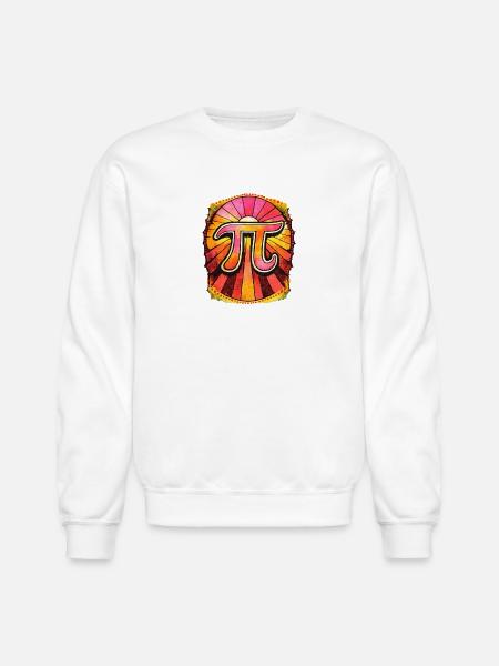 Pi Radiant Sunburst - Unisex Crewneck Sweatshirt - white