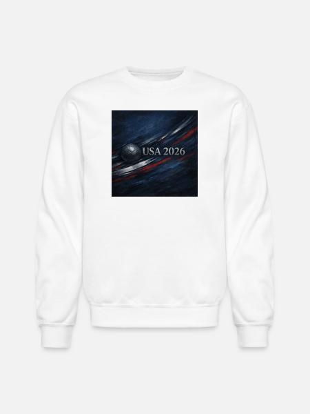 USA 2026 Soccer Emblem - Unisex Crewneck Sweatshirt - white