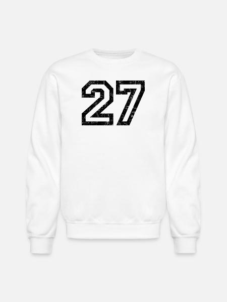 Number 27 (Vintage Black&White) No.27 - Unisex Crewneck Sweatshirt - white