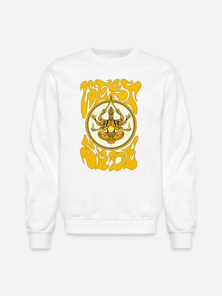 Weed Yogi in Golden Mandala - Unisex Crewneck Sweatshirt - white