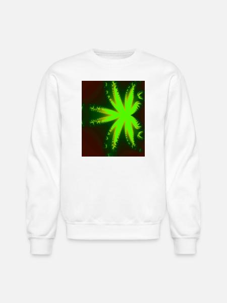 Neon Fractal Burst - Unisex Crewneck Sweatshirt - white