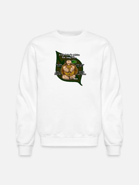 tortoise advice - Unisex Crewneck Sweatshirt - white