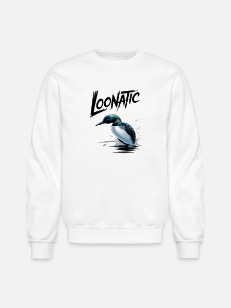 Loonatic Splash Loon Illustration - Unisex Crewneck Sweatshirt - white