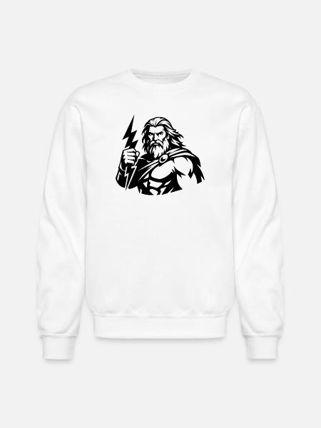 Thunderbound Hero Line Art - Unisex Crewneck Sweatshirt - white