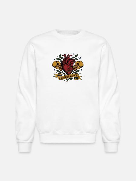 Tough Love Heart Boxing - Unisex Crewneck Sweatshirt - white