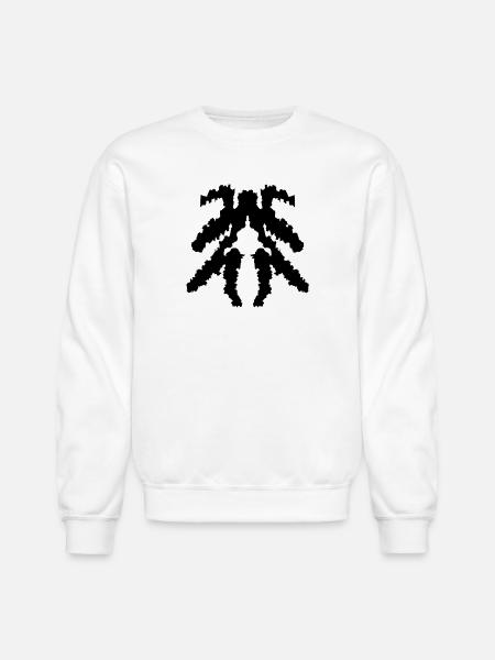Fractal Dendrite Glyph - Unisex Crewneck Sweatshirt - white