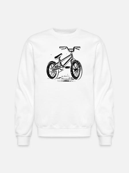 BMX Bike - Unisex Crewneck Sweatshirt - white