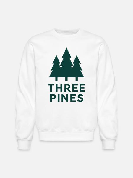 Three Pines Forest Logo - Unisex Crewneck Sweatshirt - white