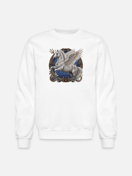 Pegasus Divine Steed - Unisex Crewneck Sweatshirt - white